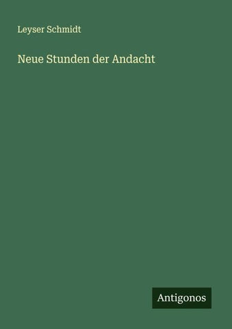 Neue Stunden der Andacht