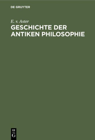 Geschichte der antiken Philosophie
