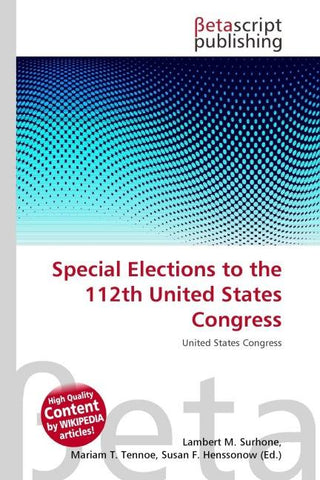 Special Elections to the 112th United States Congress