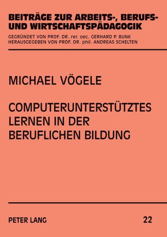 Computerunterstütztes Lernen in der beruflichen Bildung