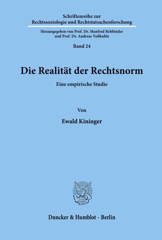 Die Realität der Rechtsnorm.