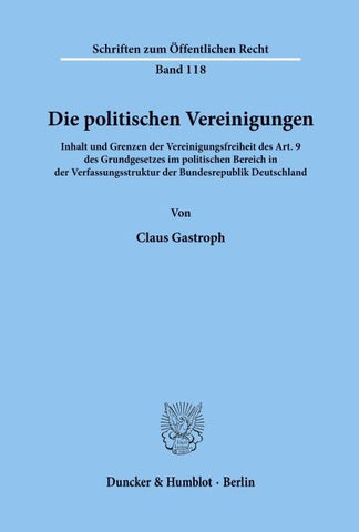 Die politischen Vereinigungen.