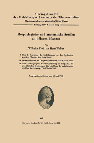 Morphologische und anatomische Studien an höheren Pflanzen