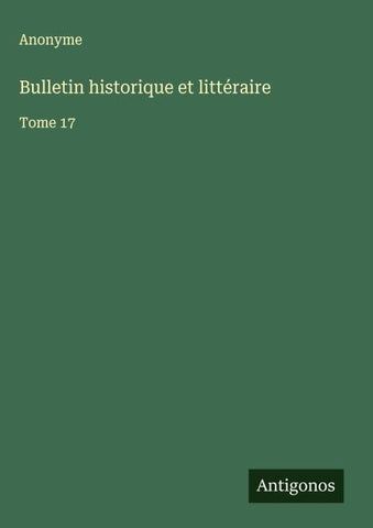Bulletin historique et littéraire