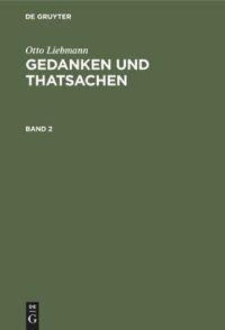 Gedanken und Thatsachen. Band 2