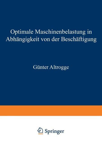 Optimale Maschinenbelastung in Abhängigkeit von der Beschäftigung