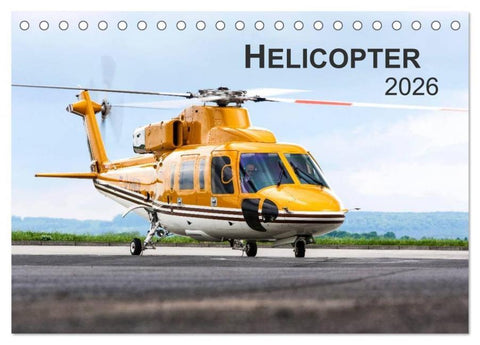 Helicopter 2026 (Tischkalender 2026 DIN A5 quer), CALVENDO Monatskalender