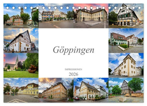 Göppingen Impressionen (Tischkalender 2026 DIN A5 quer), CALVENDO Monatskalender