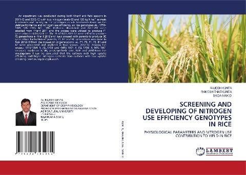 SCREENING AND DEVELOPING OF NITROGEN USE EFFICIENCY GENOTYPES IN RICE