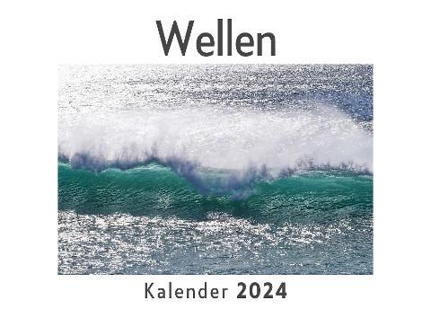 Wellen (Wandkalender 2024, Kalender DIN A4 quer, Monatskalender im Querformat mit Kalendarium, Das perfekte Geschenk)