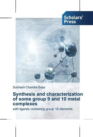 Synthesis and characterization of some group 9 and 10 metal complexes