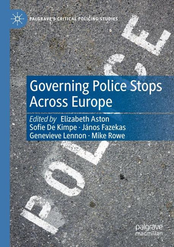 Governing Police Stops Across Europe
