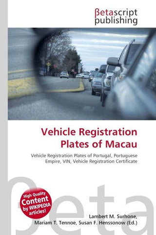 Vehicle Registration Plates of Macau