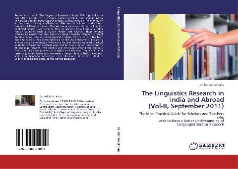 The Linguistics Research in  India and Abroad  (Vol-II, September 2011)