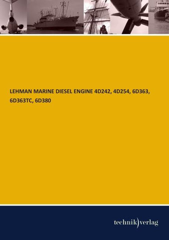 LEHMAN MARINE DIESEL ENGINE 4D242, 4D254, 6D363, 6D363TC, 6D380