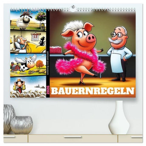 Bauernregeln, unsinnig und amüsant (hochwertiger Premium Wandkalender 2026 DIN A2 quer), Kunstdruck in Hochglanz