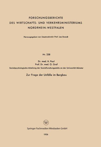 Zur Frage der Unfälle im Bergbau