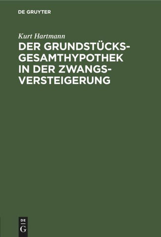 Der Grundstücksgesamthypothek in der Zwangsversteigerung