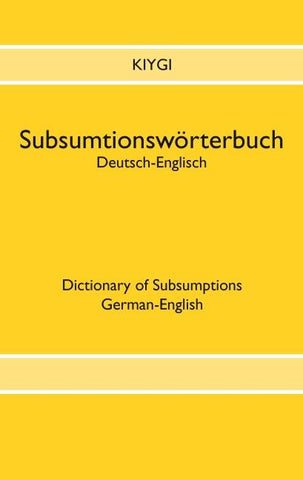 Subsumtionswörterbuch Deutsch-Englisch
