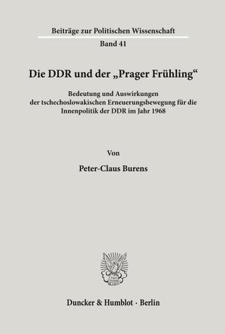 Die DDR und der "Prager Frühling'.