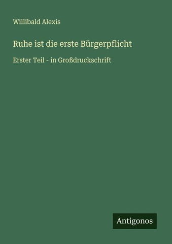 Ruhe ist die erste Bürgerpflicht