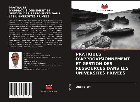 PRATIQUES D'APPROVISIONNEMENT ET GESTION DES RESSOURCES DANS LES UNIVERSITÉS PRIVÉES