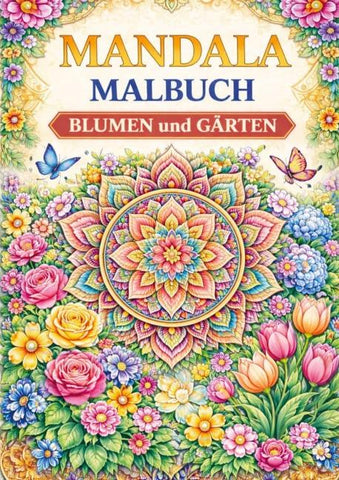 Mandala Malbuch, Blumen und Gärten