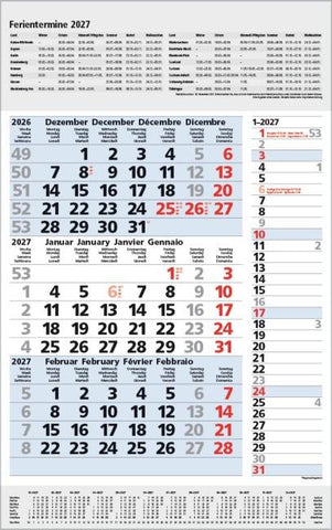 3-Monats-Planer Combi Blau 2027
