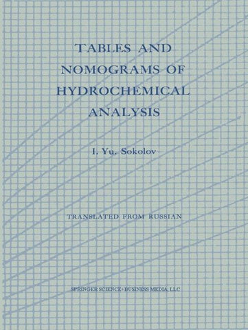 Tables and Nomograms of Hydrochemical Analysis