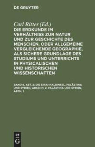 Die Sinai-Halbinsel, Palästina und Syrien, Abschn. 2. Palästina und Syrien, Abth. 1