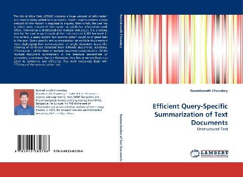 Efficient Query-Specific Summarization of Text Documents