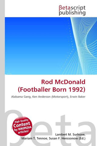 Rod McDonald (Footballer Born 1992)