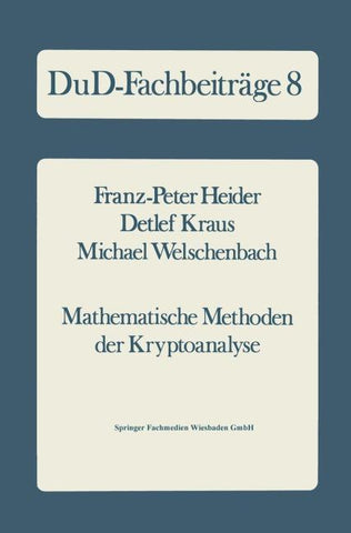 Mathematische Methoden der Kryptoanalyse
