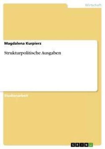 Strukturpolitische Ausgaben