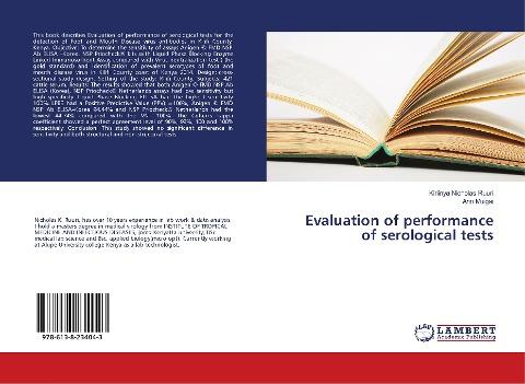 Evaluation of performance of serological tests