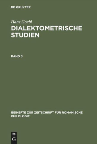 Dialektometrische Studien. Band 3