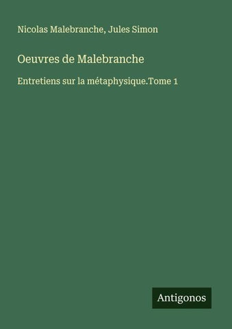 Oeuvres de Malebranche