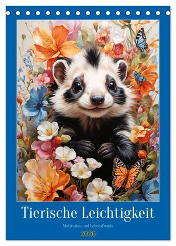 Tierische Leichtigkeit (Tischkalender 2026 DIN A5 hoch), CALVENDO Monatskalender