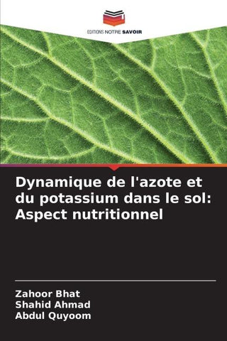 Dynamique de l'azote et du potassium dans le sol: Aspect nutritionnel