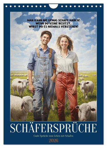 Schäfersprüche (Wandkalender 2026 DIN A4 hoch), CALVENDO Monatskalender