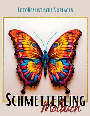 Malbuch Schmetterling "Fotorealistisch".