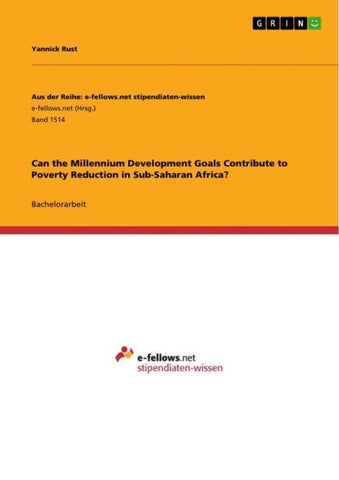 Can the Millennium Development Goals Contribute to Poverty Reduction in Sub-Saharan Africa?