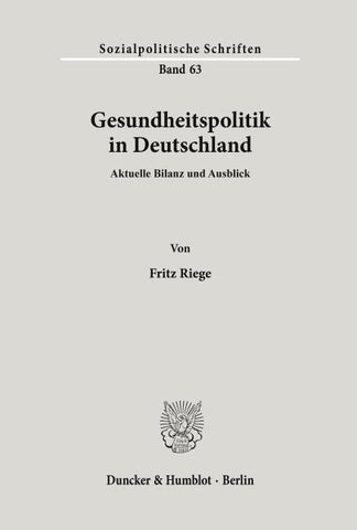 Gesundheitspolitik in Deutschland.