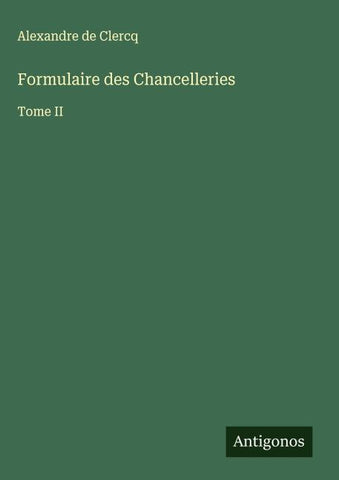 Formulaire des Chancelleries