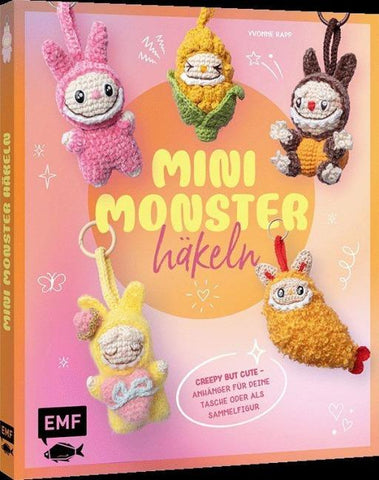 Schlüsselanhänger häkeln: Mini-Monster für Labubu-Fans
