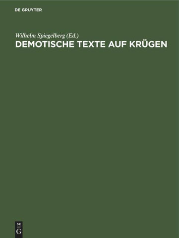 Demotische Texte auf Krügen