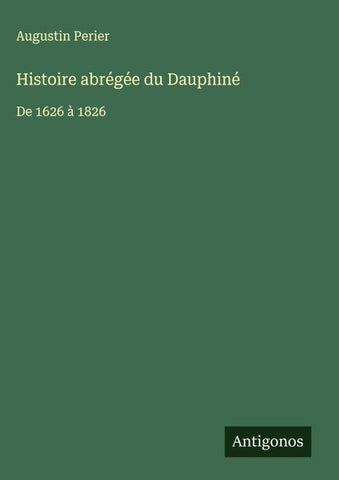 Histoire abrégée du Dauphiné
