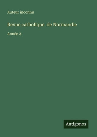 Revue catholique  de Normandie