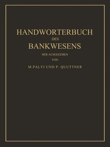 Handwörterbuch des Bankwesens