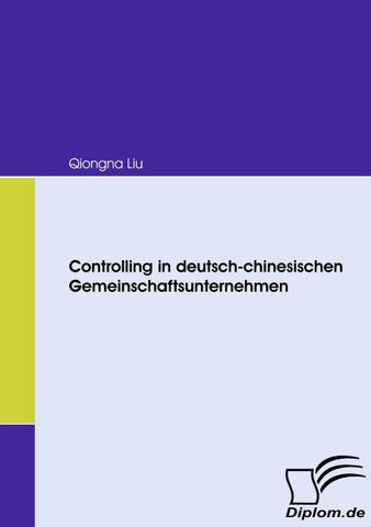 Controlling in deutsch-chinesischen Gemeinschaftsunternehmen